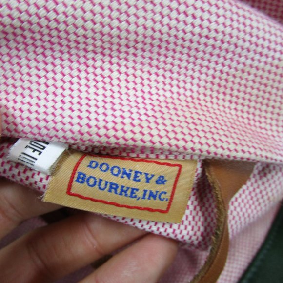 Dooney And Bourke Tote Bag Green Florentine Vachetta Leather Large - Picture 10 of 11